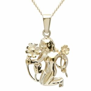 OSTSEE-SCHMUCK Kette mit Anhänger - Tierkreiszeichen Jungfrau - Gold 333/000 -