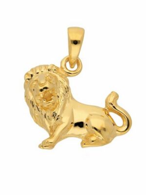 Adelia´s Kettenanhänger 585 Gold Sternzeichen Anhänger Löwe