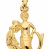 Adelia´s Kettenanhänger 585 Gold Sternzeichen Anhänger Wassermann