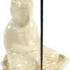 Guru-Shop Räucherstäbchen-Halter Räucherstäbchenhalter Buddha aus Keramik weiß -..
