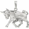 Schmuck Krone Kettenanhänger Anhänger Sternzeichen Stier aus 925 Silber