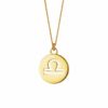 CAÏ Kette mit Anhänger Waage Sternzeichen 925/- Sterling Silber vergoldet