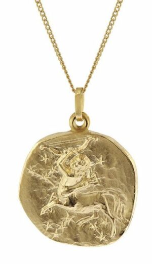 trendor Panzerkette Schütze Sternzeichen Ø 20 mm mit 333/8K Goldkette für