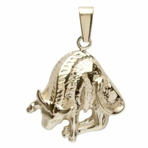 OSTSEE-SCHMUCK Kettenanhänger - Tierkreiszeichen Stier - Gold 333/000 -