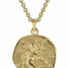 trendor Kette mit Anhänger Jungfrau Sternzeichen Ø 20 mm Gold auf Silber