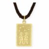 JuwelmaLux Lederband Halskette Gold/ Leder Sternzeichen Zwilling (1-tlg)