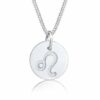 Elli Kette mit Anhänger Sternzeichen Löwe Astro Symbol Matt 925 Silber