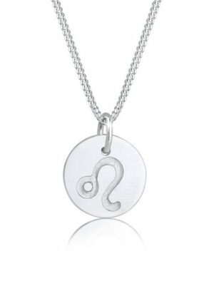 Elli Kette mit Anhänger Sternzeichen Löwe Astro Symbol Matt 925 Silber