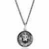 Kuzzoi Kette mit Anhänger Herren Löwe Sternzeichen Massiv 925 Silber
