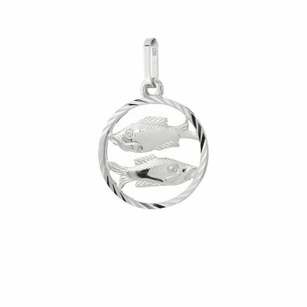 NKlaus Sternzeichenanhänger Fische Sternzeichen 925 Sterlingsilber 15mm Ketten