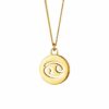 CAÏ Kette mit Anhänger Krebs Sternzeichen 925/- Sterling Silber vergoldet