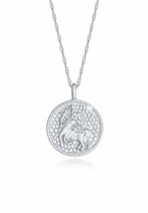 Elli Kette mit Anhänger Sternzeichen Schütze Zodiac Astro Münze 925 Silber