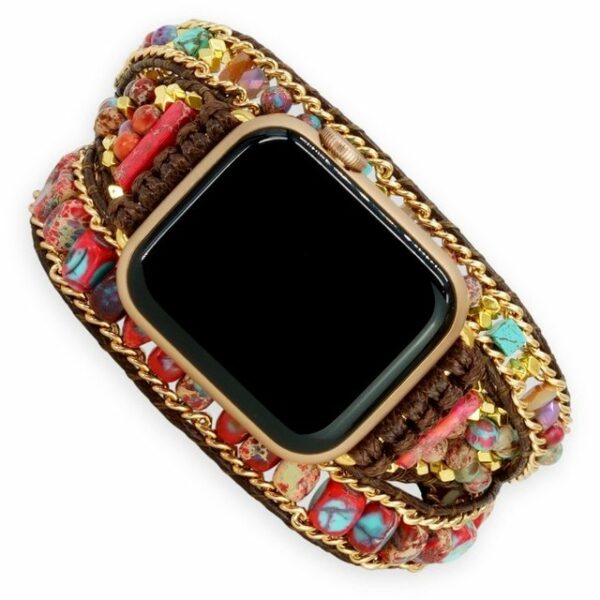 BENAVA Smartwatch-Armband Smart Watch Band - Jaspis Bunt