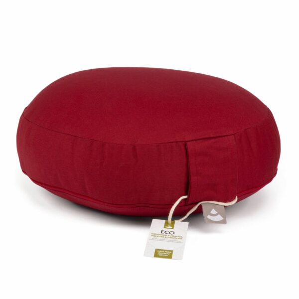 Meditationskissen Rondo ECO extra Flach Bordeaux