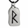 Kiss of Leather Kettenanhänger Rune Raido 925 Sterling Silber Buchstabe R