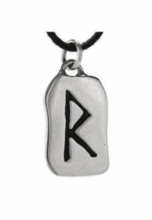 Kiss of Leather Kettenanhänger Rune Raido 925 Sterling Silber Buchstabe R