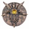 Horror-Shop Dekofigur Baphomets Kerzenhalter mit Räucherstäbchen Halteru