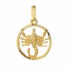 NKlaus Kettenanhänger Skorpion Sternzeichen 585 Gelb Gold 14 Karat 15mm Kettenanhänger Horos