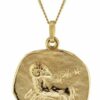 trendor Panzerkette Widder Sternzeichen Ø 20 mm mit 333/8K Goldkette für