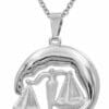 trendor Kette mit Anhänger Waage Sternzeichen mit 925 Silber