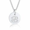 Elli Kette mit Anhänger Sternzeichen Krebs Astro Symbol Matt 925 Silber