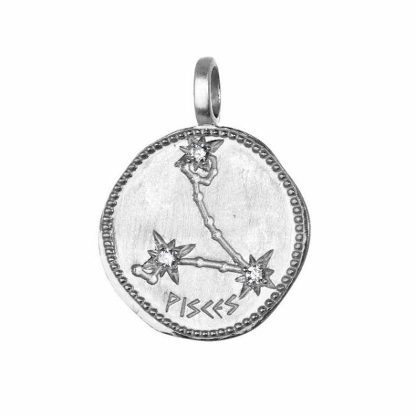 NKlaus Sternzeichenanhänger Fische Sternzeichen 925 Sterlingsilber 16mm Ketten