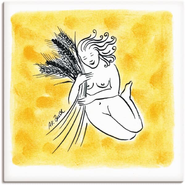 Artland Wandbild "Serie Sternzeichen Jungfrau"
