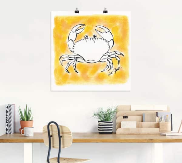 Artland Wandbild "Serie Sternzeichen Krebs"