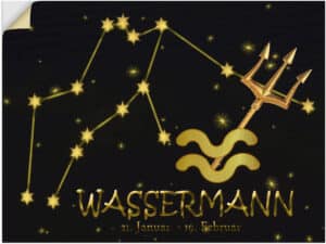 Artland Wandbild "Sternzeichen - Wassermann"