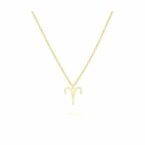 Beka&Bell Kette mit Anhänger 925-Sterling Silber vergoldet Glänzend 42cm Widder