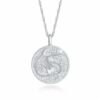 Elli Kette mit Anhänger Sternzeichen Fisch Zodiac Astro Münze 925 Silber