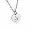 Silberkettenstore Kette mit Anhänger Runde Erbskette 2mm mit Anhänger Sternzeichen JUNGFRAU - 925 Silber
