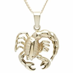 OSTSEE-SCHMUCK Kette mit Anhänger - Tierkreiszeichen Skorpion - Gold 333/000 -