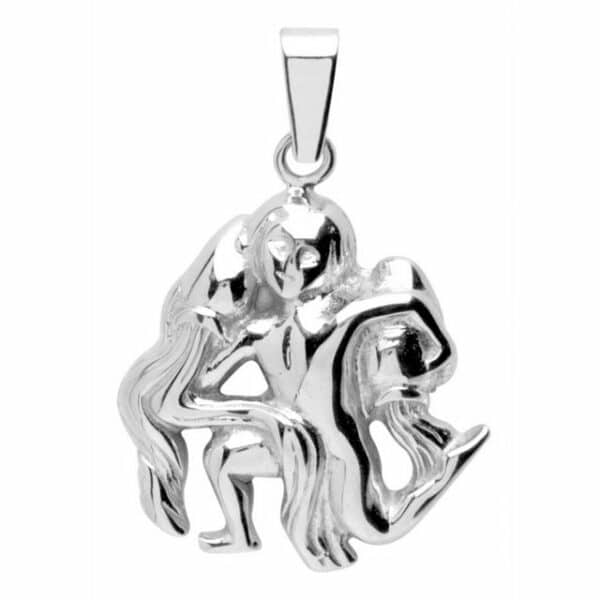 OSTSEE-SCHMUCK Kettenanhänger - Tierkreiszeichen Wassermann - Silber 925/000 -