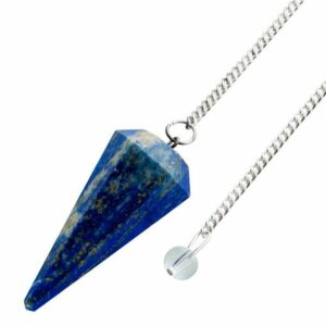 Berk Räucherstäbchen-Halter Lapislazuli Pendel Berk PE-043-LA Panzerkette metall versilbert