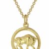 trendor Kette mit Anhänger Sternzeichen Stier Gold 333 Anhänger Ø 16 mm +