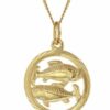 trendor Panzerkette mit Sternzeichen Fische 333 Gold Ø 16 mm