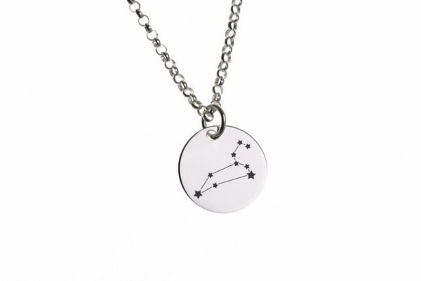 Silberkettenstore Kette mit Anhänger Runde Erbskette 2mm mit Anhänger Sternzeichen LÖWE - 925 Silber