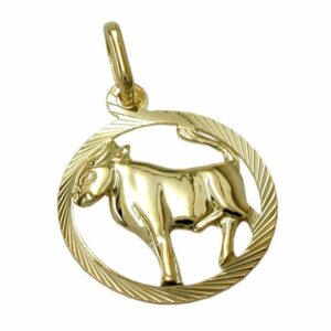 Gallay Sternzeichenanhänger Anhänger 15mm Sternzeichen Stier 9Kt GOLD