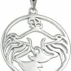Gallay Sternzeichenanhänger 21mm Sternzeichen Krebs glänzend rhodiniert Silber 925