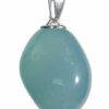 Lazell Historic Amulett Blauer Chalcedon Trommelsteinanhänger (1-tlg)