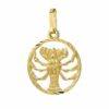 NKlaus Kettenanhänger Skorpion Sternzeichen 375 9 Karat Gelbgold 15mm Kettenanhänger Horosko