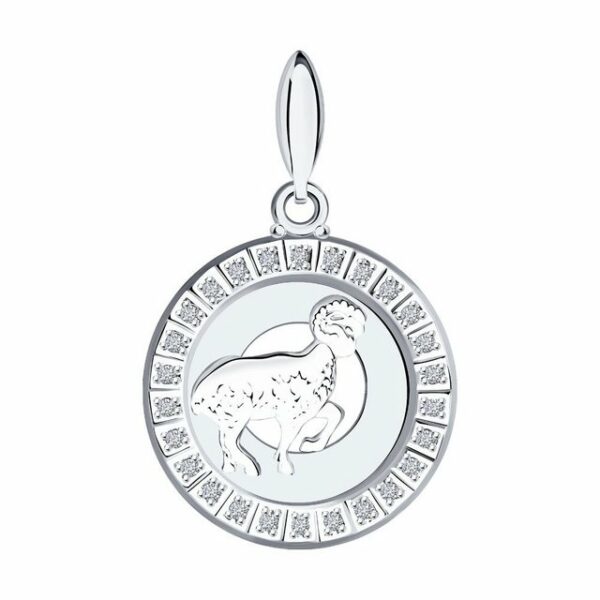 Zolotoy Sternzeichenanhänger Widder Ketten Anhänger Zirkonia 925 Silber 94031383 Silberschmuck (1-tlg)
