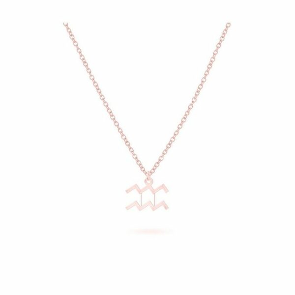 Beka&Bell Kette mit Anhänger 925-Sterling Silber rotvergoldet Glänzend 42cm Wassermann