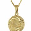 trendor Kette mit Anhänger Jungfrau Sternzeichen Gold 333/8K mit goldplattierter Kette