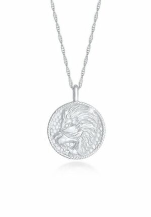 Elli Kette mit Anhänger Sternzeichen Löwe Astro Münze Antik 925 Silber