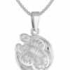 trendor Kette mit Anhänger Skorpion Sternzeichen mit 925 Silber Ø 15 mm