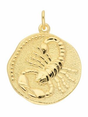 Adelia´s Kettenanhänger 333 Gold Sternzeichen Anhänger Skorpion Ø 18