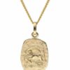 trendor Panzerkette Steinbock Sternzeichen Gold 585 mit vergoldeter Silberkette