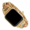 BENAVA Smartwatch-Armband Smart Watch Band - Jaspis und Rhodonit Perlen Bunt